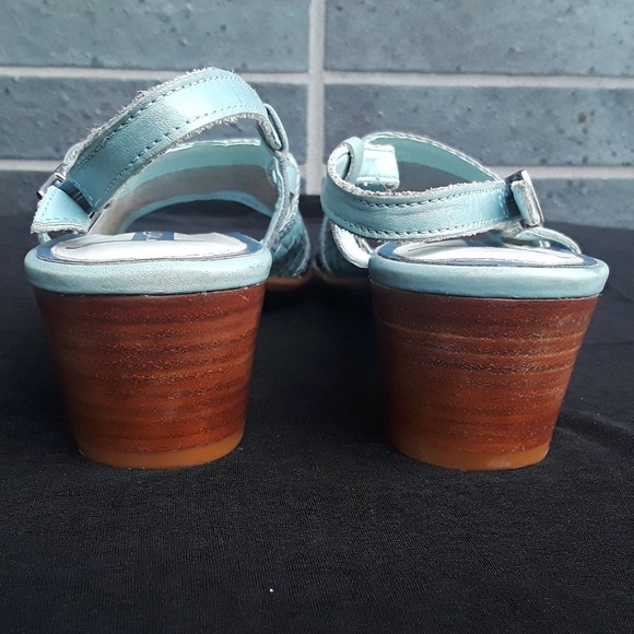 Trotters Leather Sling-back Sandal in Powder Blue - Picture 5 of 12